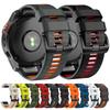 22 26mm QuickFit Strap for Garmin Fenix 7 7X Pro Band For Forerunner 970/Epix/Fenix 8 E 6 6X Two-Tone Silicone Bracelet