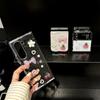 Small Fresh Cherry Bow Flower Mobile Phone Case for Samsung Zflip6 Flip Folding Screen Zfold5 Hard Case