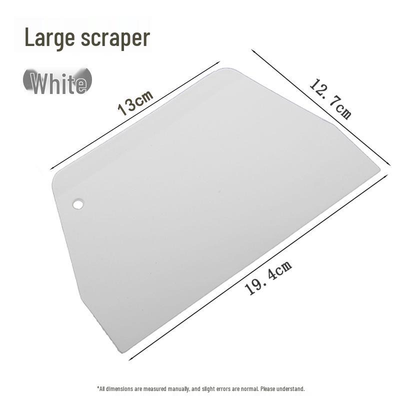 Белый трапециевидный пластиковый скребок-лопатка, большой инструмент для приготовления рисовых блинчиков и выпечки, выгодная упаковка