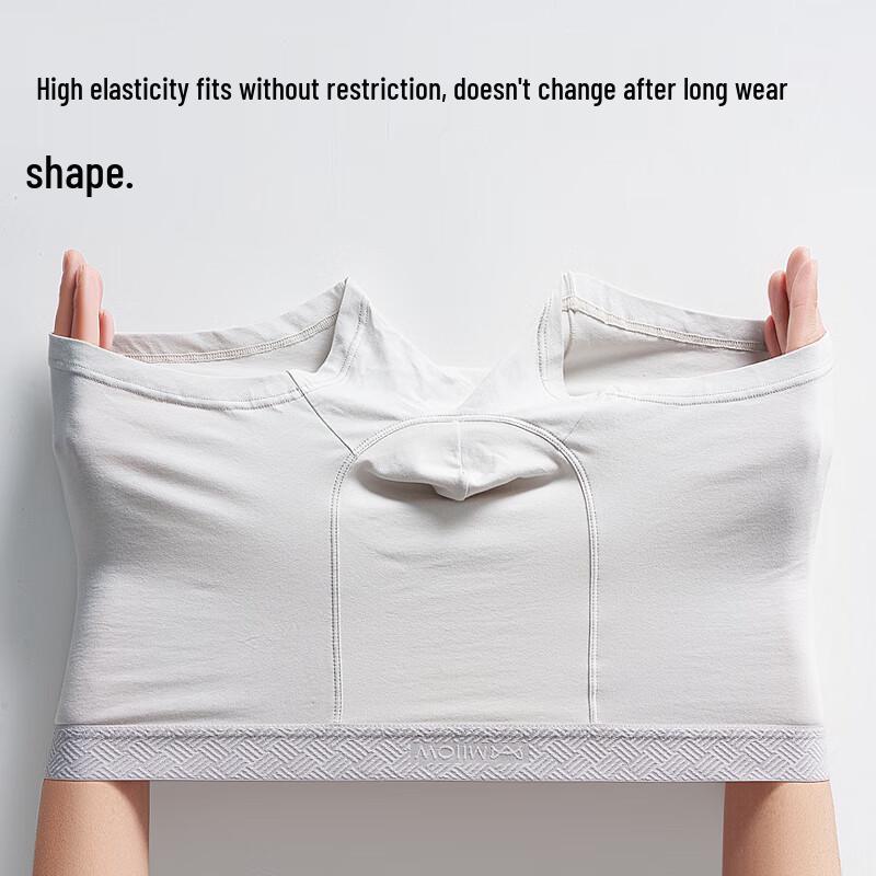 MIIOW Мужские роскошные боксеры-брифы из длинноволокнистого хлопка и шелка с антибактериальным эффектом, 3 шт.