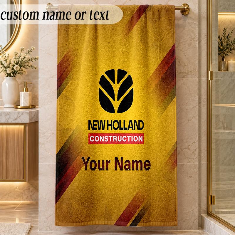 Beach TowelNew Holland Custom Name Text Personalized Soft Towel for Beach Pool Indoor Home Decor Gift