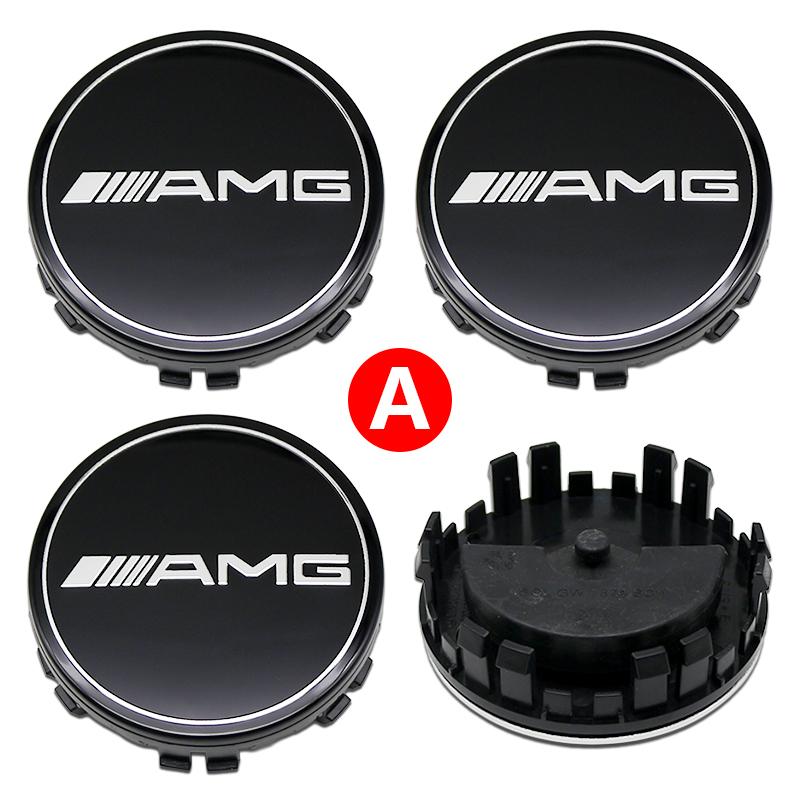 JVC5 Benz Car 75mm Car Floating Wheel Center Hub Caps Cover for Mercedes Benz B/C/E/S Class A Class C200L GLC GLK CLA Accessories.