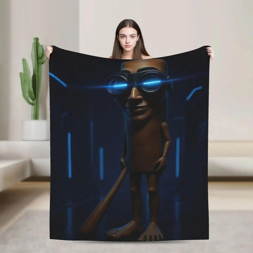 Tung Tung Tung Sahur Spy Rot Soft Fluffy Plush Throw Blanket for Kids Childrens Couch Bed Flannel Blanket Bedspread Cover
