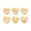 Gudetama 01 [Graph Art Illustration] Holographic Heart-Shaped Badge Box of 6