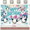 Party Backdrop Flat Winter Penguin Balloons Snowflakes Events Wedding Coming Ceremony Event Backdrop Decoration Front Door Decor