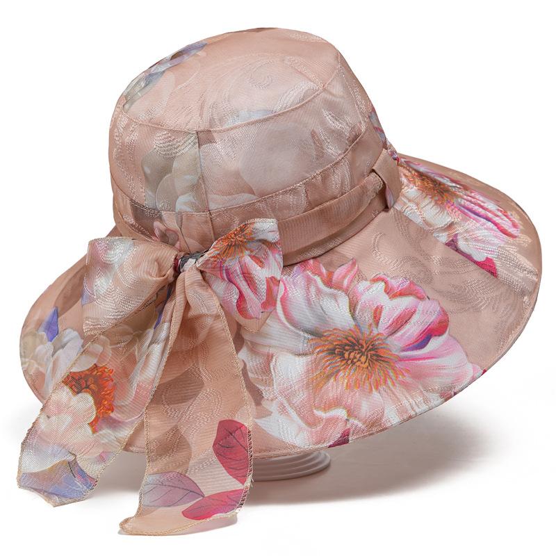Sun hat spring and summer sun protection breathable thin cool hat old women's basin hat bucket hat sun hat