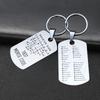 Double-Sided Stainless Steel Morse Code Keychain Educational Tag with Letters & Numbers, Ideal for Radio Enthusiasts & Novice Radio Operators