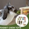Игрушки-грызунки для кроликов для зубов, молярная игрушка для маленьких животных, деревянные лакомства, безопасные, устойчивые к укусам жевательные лакомства, принадлежности для гербилов, маленьких питомцев