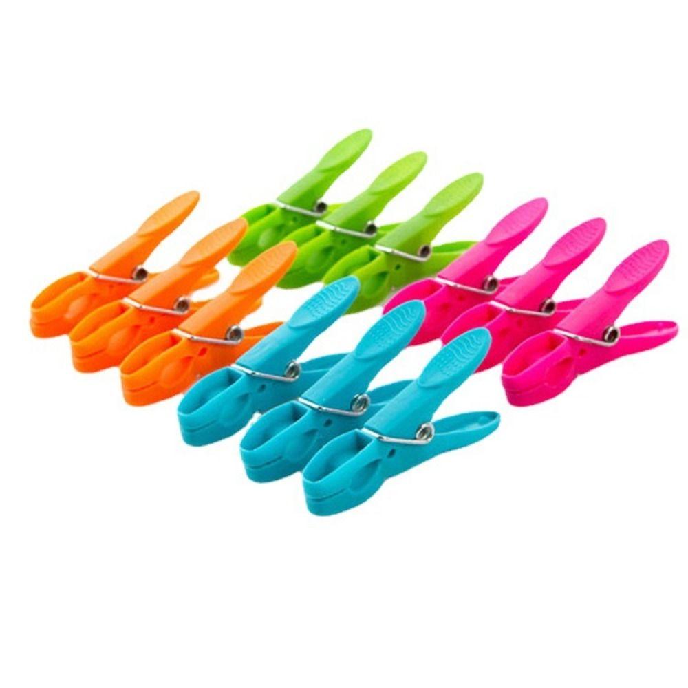 24/48/60Pcs Spring-Loaded Clothespins Mixed-Color Clothes Clips Windproof Clothes Pegs Home Storage