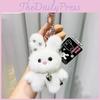 Lovely Bunny Plush Keychain Soft And Cute Korean Style Doll Gift For Friends Family And