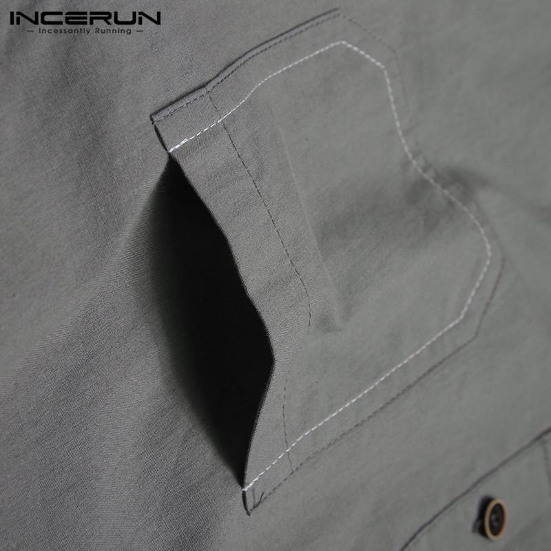 Мужская рубашка из хлопка с длинным рукавом