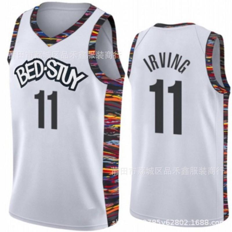 Mens Basketball Jersey Shorts Set Irving 11 Durant 7 Cotton Sportswear Urban Style Embroidered Team Uniform
