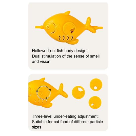 Вращающаяся рыба Диспенсер лакомств для кошек Интерактивная игрушка для кошек «Рыба на гриле у костра» Веселая медленная кормушка Обогащающая игрушка для домашних кошек Игра Тренировка
