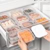 4/8PCS Kitchen Refrigerator Storage Boxes with Lids Food Freezing Crisper Containers Transparent Sealed Canister Home Fridge Box