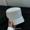 High quality new linen blend equestrian hat women's spring and summer newsboy hat literary stripe cap environmental protection