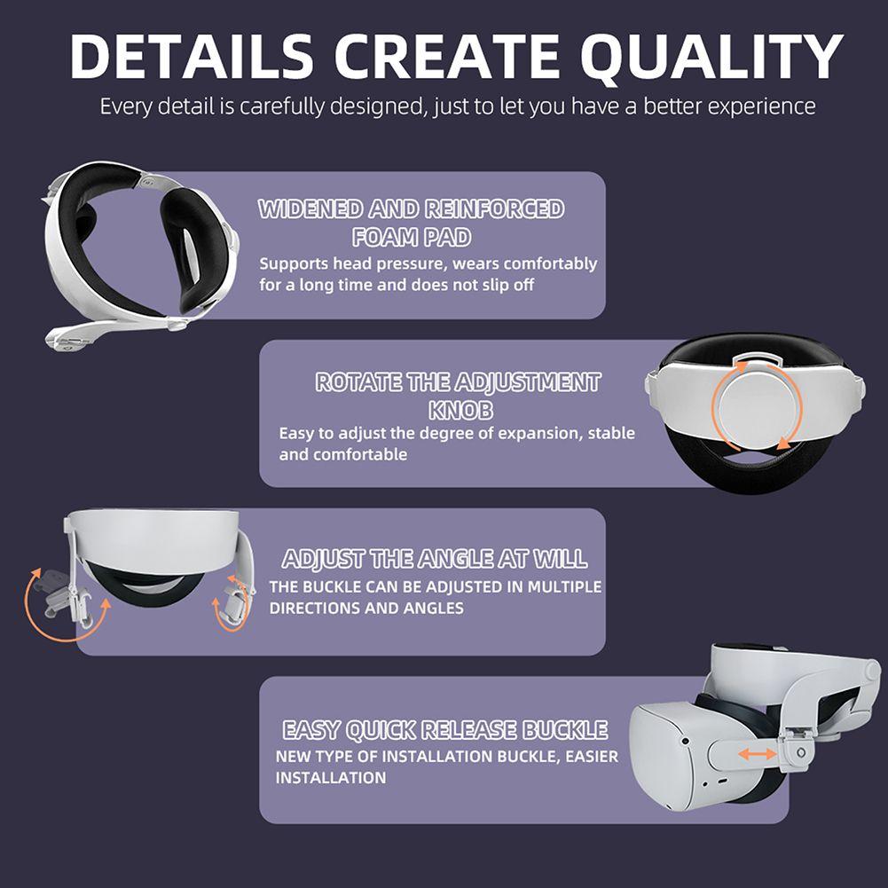 Ремешок на голову для Oculus Quest 2 Halo Strap Регулируемый удобный ремешок на голову для Oculus Quest 2 Аксессуары для Oculus Quest 2