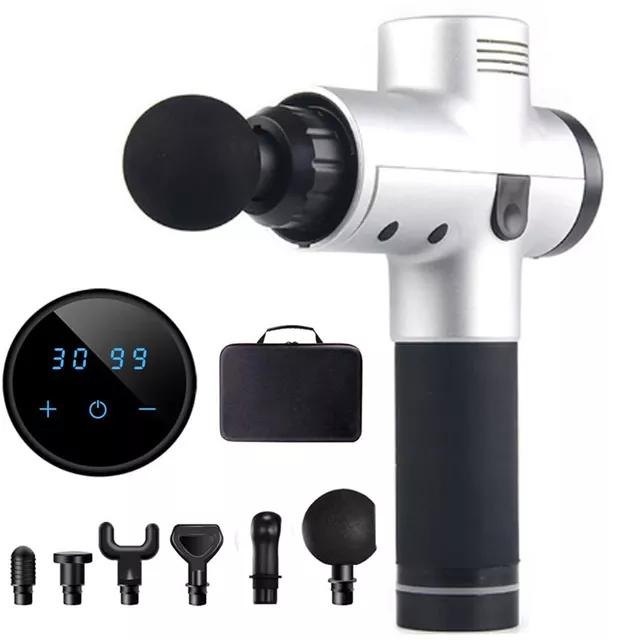 Пистолет для массажа мышц тела, 30-скоростной массажер для глубоких фасций, пистолет