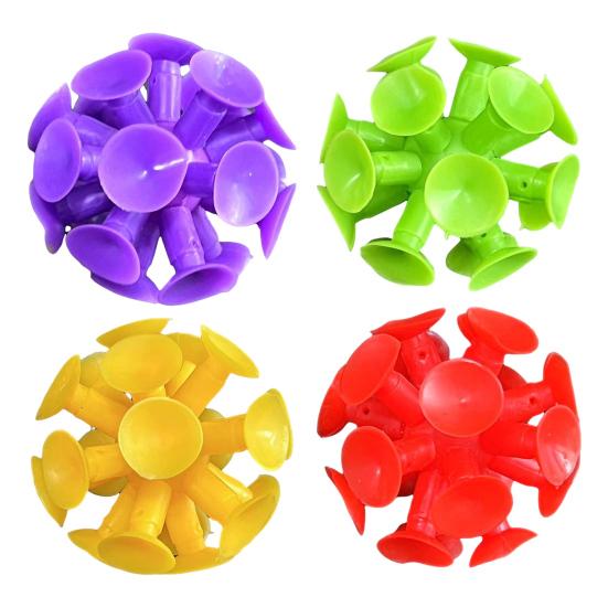 5Pcs Suction Cup Ball Toy Interactive Toss And Stick Balls with Mini Suction