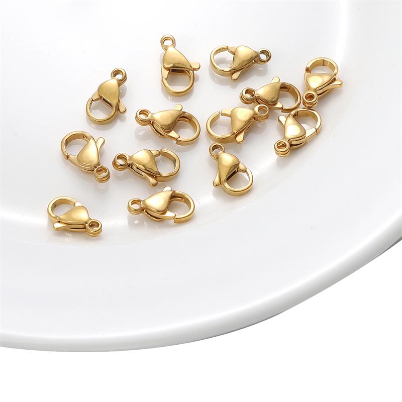 10Pcs/pack Stainless Steel Clasps Lobster Claw DIY Jewelry Accessories