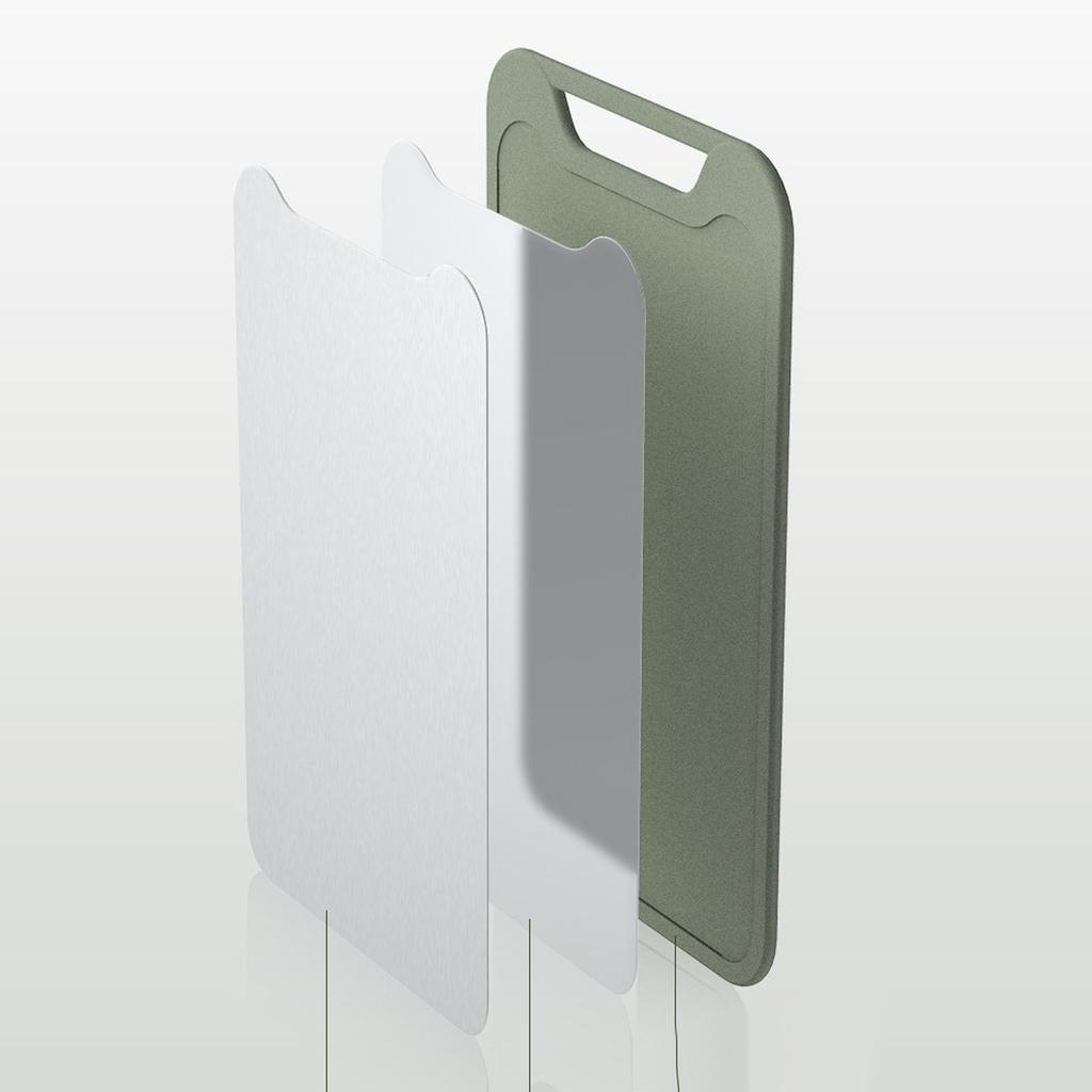 Разделочная доска из нержавеющей стали 304 с липким дном, двухсторонняя, водонепроницаемая, для кухни, для овощей