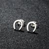 Minimalist Cute Animal Earings Jewelry Small Penguin Fish Swallow Stud Earrings for Women U Shaped Earing Oorbellen