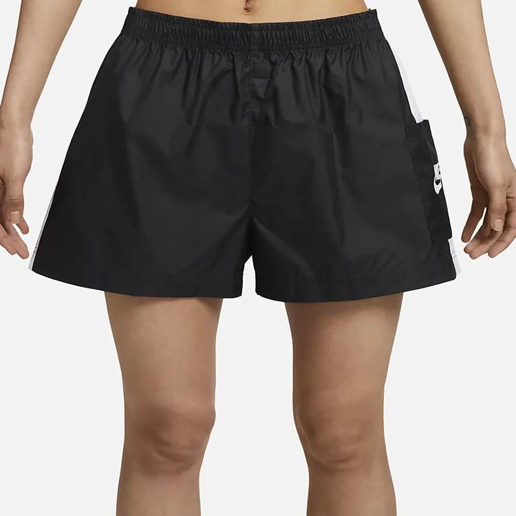 Nike Однотонные эластичные шорты с принтом логотипа Женские шорты Черные DQ3355-010