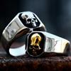 Hip Hop Punk Skull Titanium Ring for Men Women Silver Color Casual Stainless Steel Jewellery Non Fade Index Finger Ring