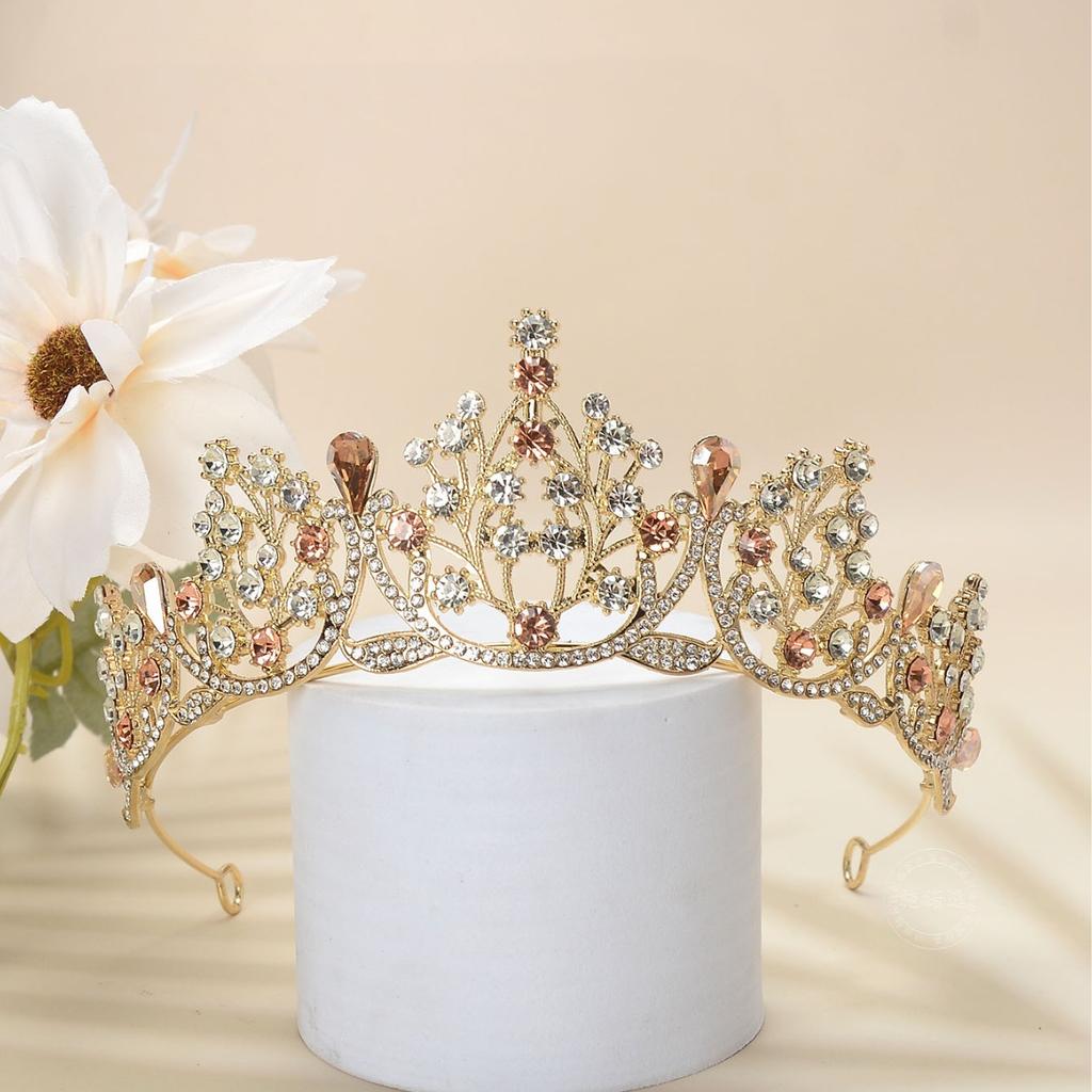 Baroque Style Retro Princess Super Fairy Alloy Rhinestone Jewelry Headdress Crown Bride Wedding Wedding Dress Accessories