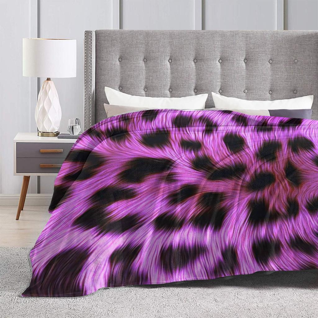Leopard Texture Flannel Blanket Spring Warm Soft Throw Blanket for Children Couch Chair Aesthetic Bedspread Sofa Bed Cover