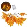 Светодиодный светильник в виде желтого листа на батарейках, прочный осенний кленовый светильник для вечеринок в помещении и на открытом воздухе