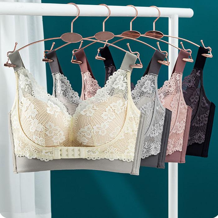 Бюстгальтеры с застежкой спереди, женский регулируемый большой бюстгальтер без косточек, собранный в бюстгальтер, кружевной сексуальный бюстгальтер