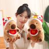 Cartoon Cute Capybara Doll Plush Toy Christmas Capybara Doll Children Soothe Rag Doll Girl Birthday Gift