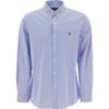 Polo Logo Print Slim Fit Long Sleeve Shirt Men Shirts Blue 710928254-007