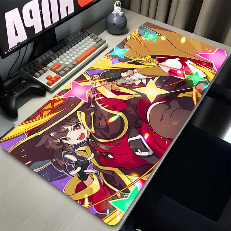 KonoSuba Megumin Mouse Pad XXL Anime Girl Desk Mat Computer Gaming Accessories Kawaii Mousepad Large Mouse Pads Keyboard Deskmat