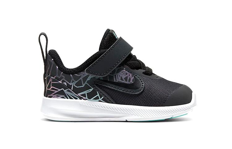 Nike Кроссовки для бега Nike Downshifter 9 Rebel, нескользящие, легкие, низкие, для младенцев и малышей, черные с зеленым, CI2688-001