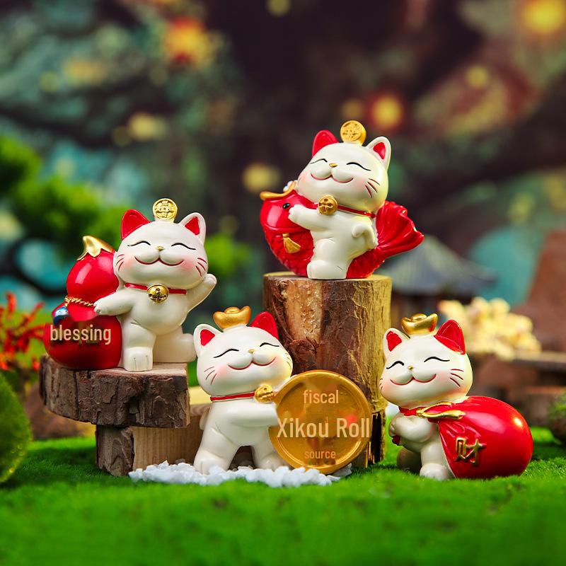 Personalized Desktop Cat Car Ornament - Center Console Doll Decoration