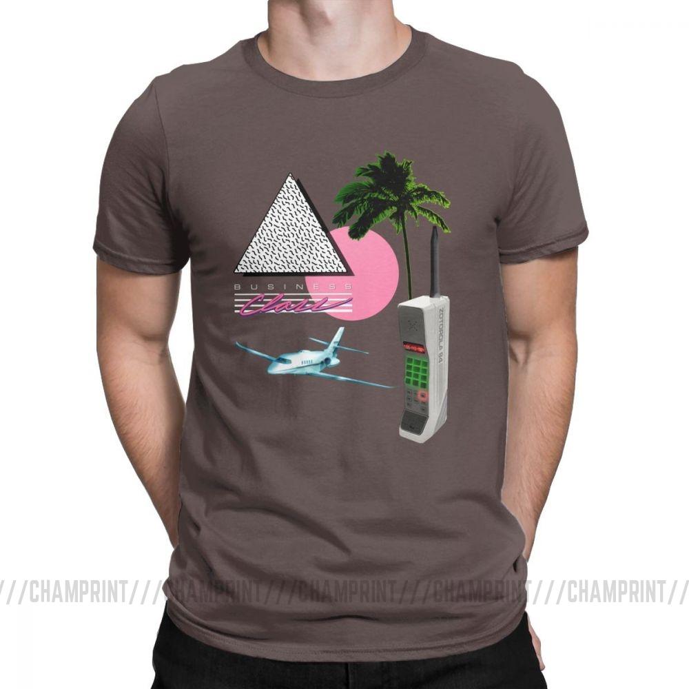 Business Class 84 Collection T Shirts Men Vhs Vaporwave Short Sleeve Funny Tee Shirt Crewneck Cotton