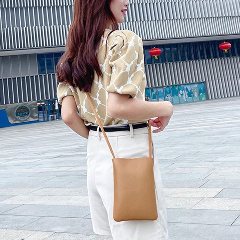 Карманный чехол для мобильного телефона, сумка-кошелек на одно плечо, кожаный чехол для телефона для женщин