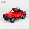 City Series Red Fire Rescue Truck Fire Truck Building Blocks Toy Gift for Children