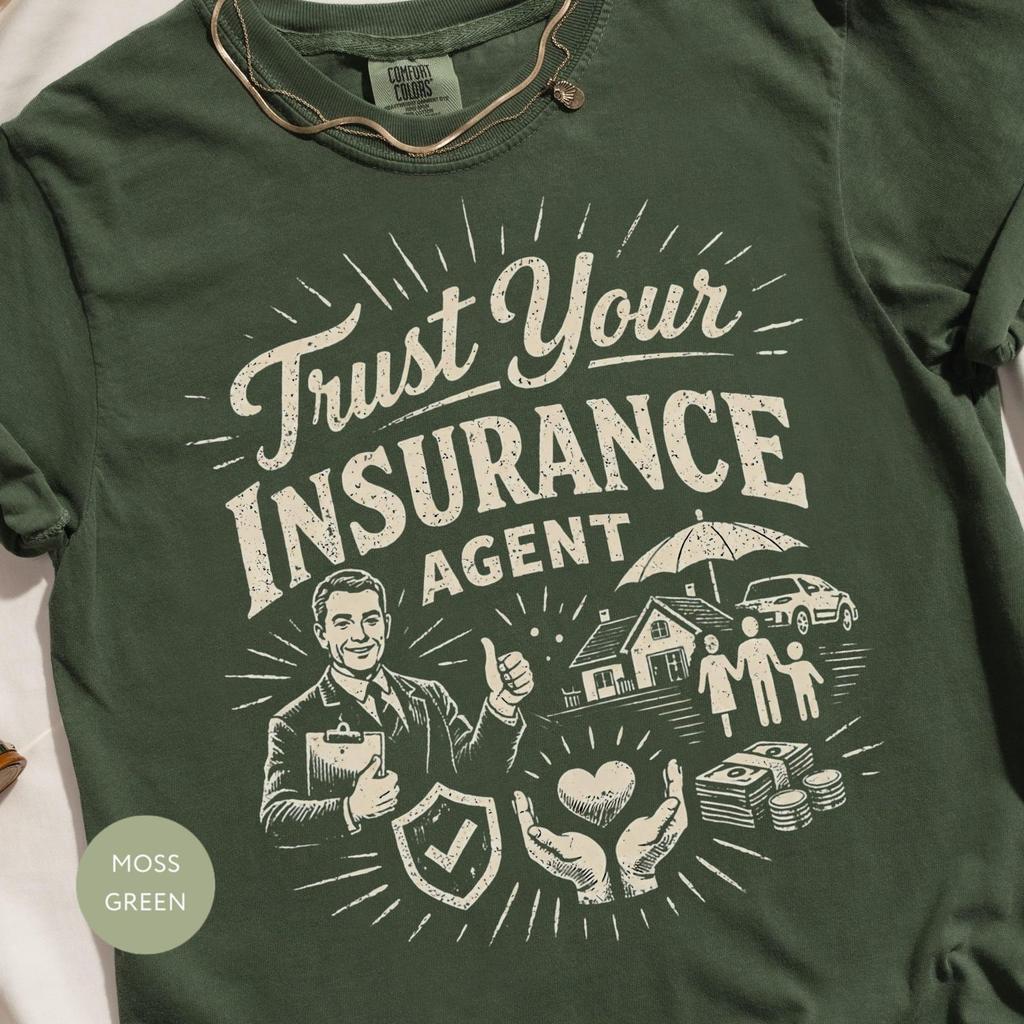 Insurance Agent Gift T-Shirt, Trust Your Tee with Retro Design