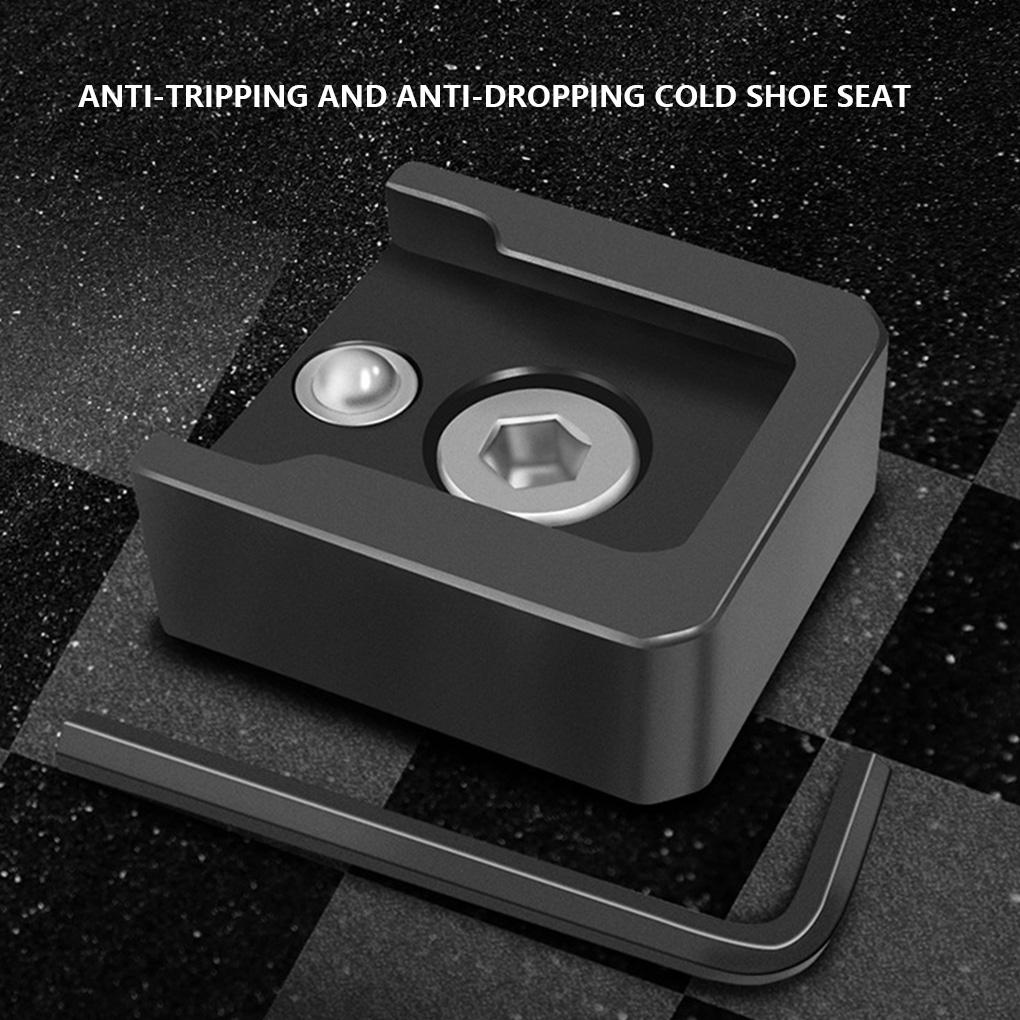Cold Shoe Mount Adapter Base Mounting Light Microphone Bracket Rotatable Protect Easy To Install Accessory