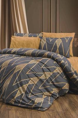 Комплект постельного белья Darya 4 шт., пододеяльник, простыня, наволочка, двойной размер, с собственным рисунком, свадьба, повседневное использование, коричневый