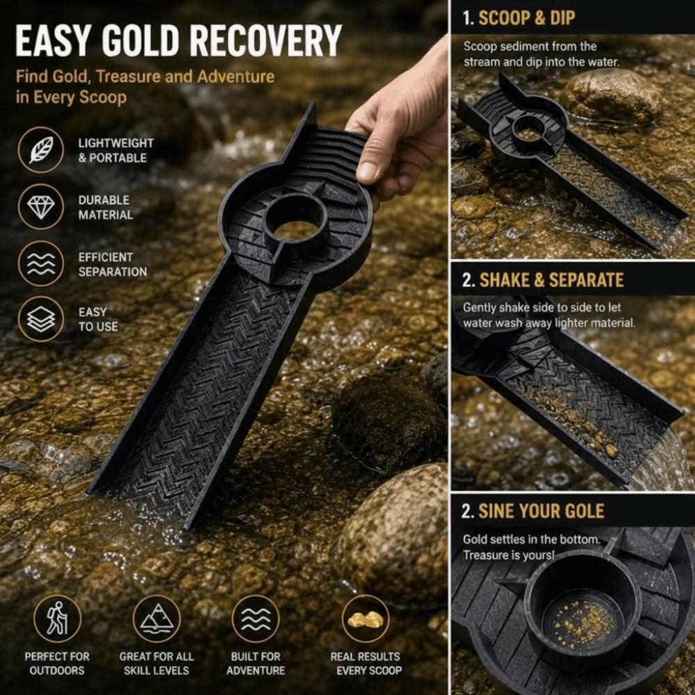 Portable and Efficient Gold Mining Tool Lightweight Sand Screening Box  Outdoor Use