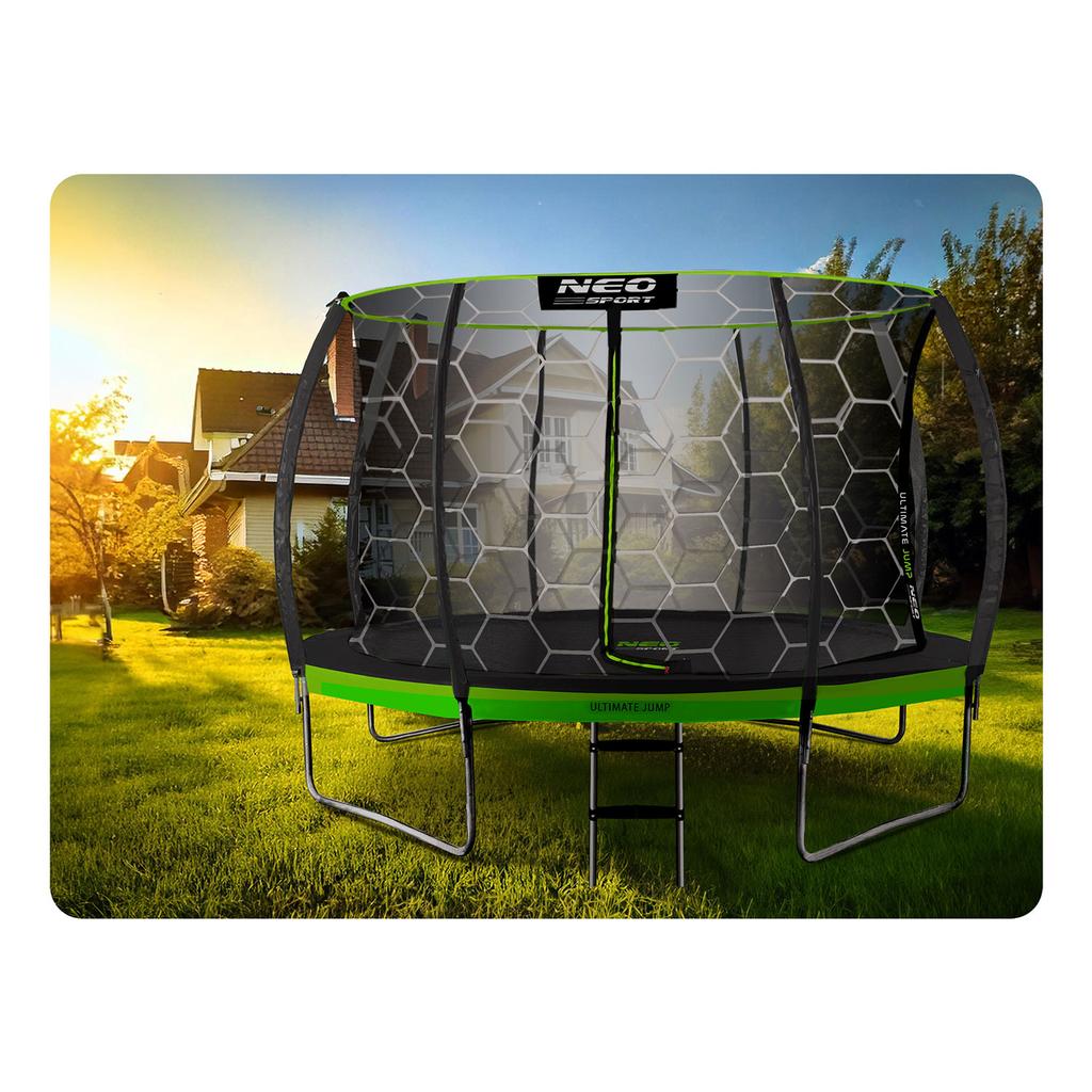 Trampolina Ogrodowa Profilowana 14Ft/435Cm Z Siatką Wewnętrzną Neo-Sport