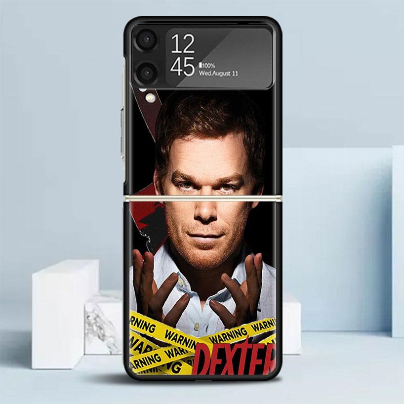 TV Show Dexter Morgan Black Cover for Samsung Galaxy Z Flip 7 6 5 4 3 5G Phone Case Flip7 Flip6 Flip5 Flip4 Flip3 Pattern Case G