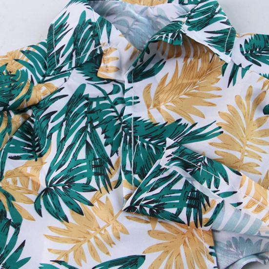 Гавайский костюм утки Лацкан Одежда для питомца Утки Принт тропических листьев Костюм для домашних уток и гусей Вечеринки Пляж Морские прогулки Наряд