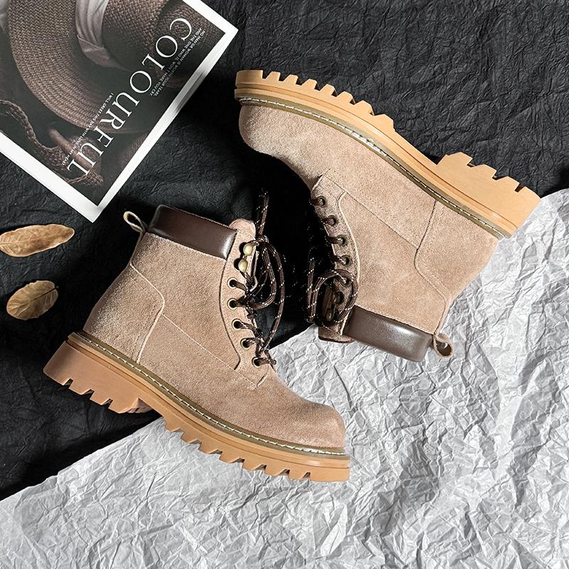 Ботильоны женские из натуральной кожи осенние на платформе желтые женские ботинки повседневные женские ботинки в британском стиле