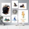 Sorting Hat Dobby Castle Poster Watercolor Art Canvas Painting Prints Abstract Niffler Picture for Nursery Kids Gifts Wall Decor No Frame
