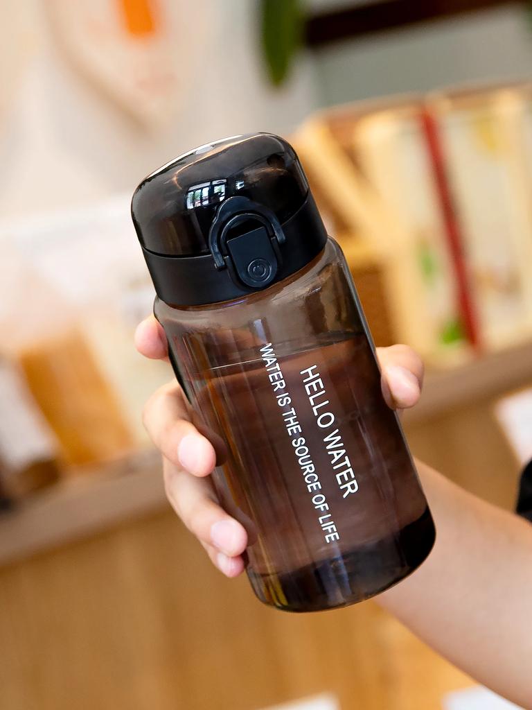 550 мл Прозрачная бутылка для воды Чашка для воды для мужчин женщин студентов С фильтром и защитой от падения Со шкалой Спортивная портативная бутылка