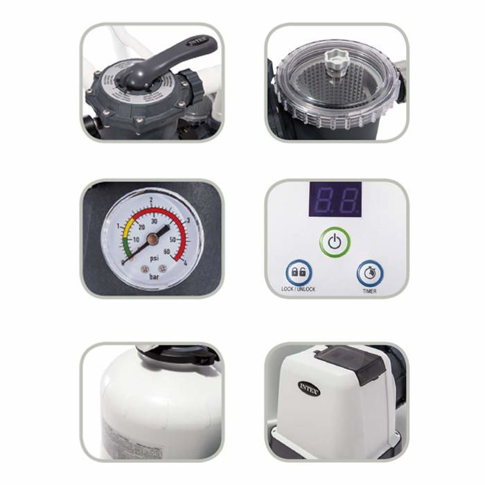 Песочный фильтр-насос 4.500 л/ч Intex 26644 28644 надземный бассейн